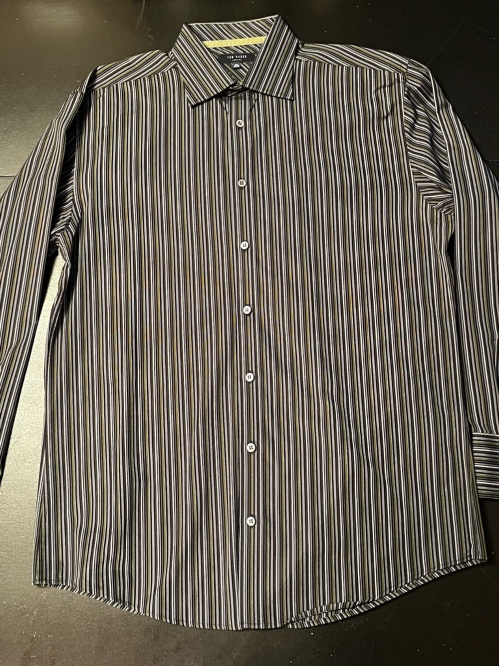 Ted Baker Black Multi-Stripe Dress Shirt-16.5 34/35